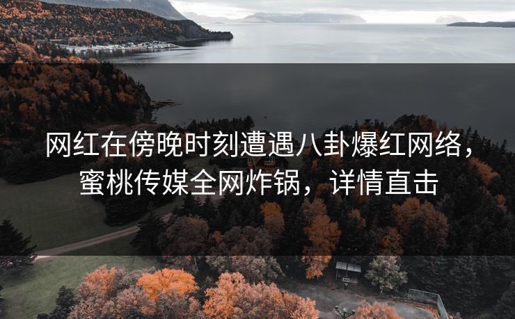 网红在傍晚时刻遭遇八卦爆红网络,蜜桃传媒全网炸锅,详情直击 网红在傍晚时刻遭遇八卦爆红网络,蜜桃传媒全网炸锅,详情直击